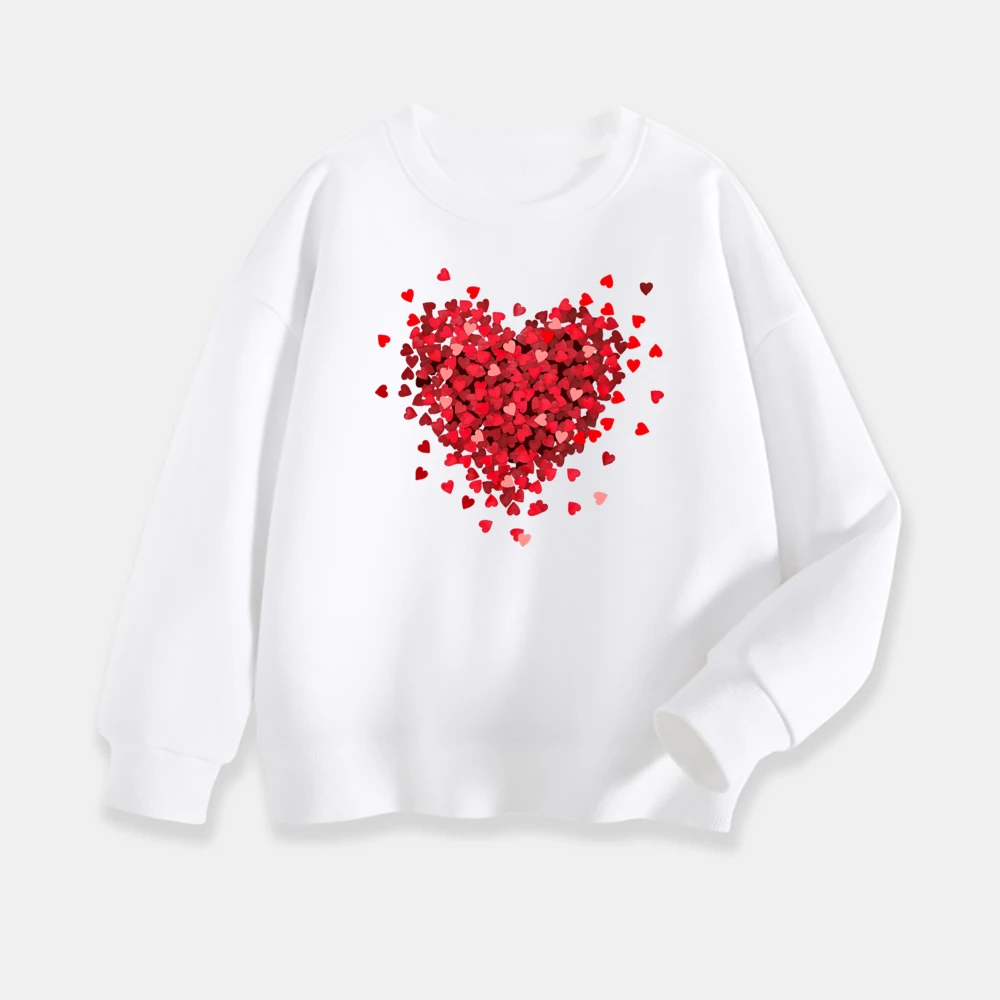 Lindo gráfico amor corazón niña niño San Valentín sudaderas niño niñas camisa niños traje del Día de San Valentín manga larga VDAY Top - imagen 2