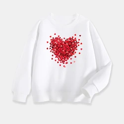 Traje Día de San Valentín manga larga para niño y niña – Corazón amor