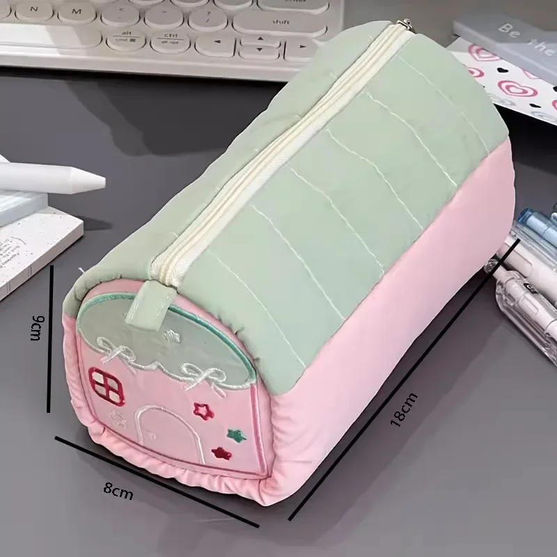 Creative Pink Little House Estuche para lápices 3D multicapa suave - imagen 5