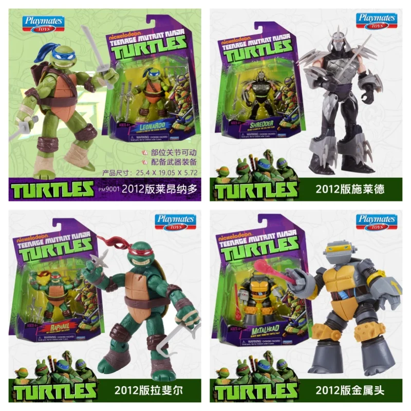Playmates Tortugas Ninja mutantes adolescentes figura de acción conjunta móvil Leonardo Donatello trituradora muñeca modelo juguetes regalos para niños - imagen 2