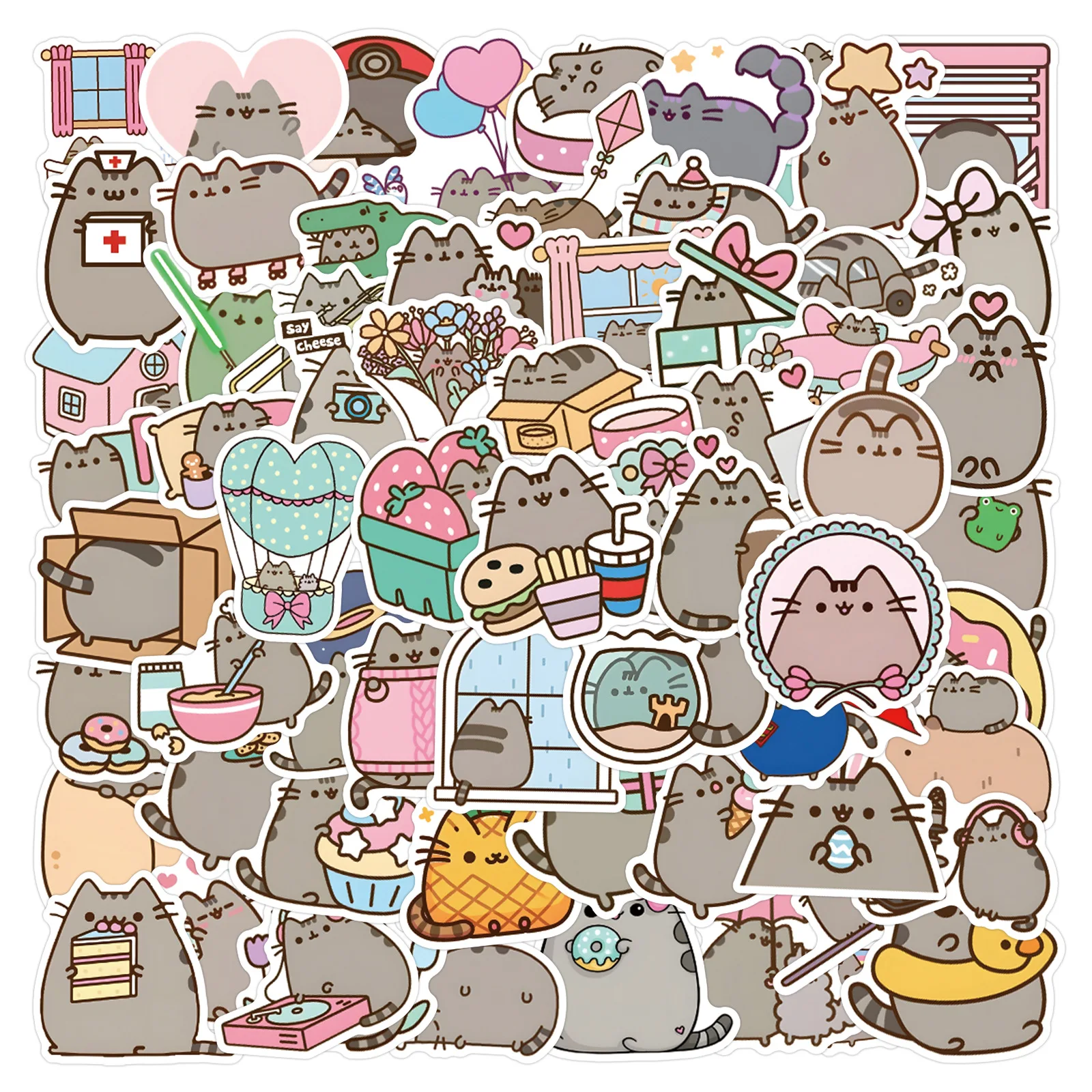 110 unids/set Anime gato pegatina juguetes Graffiti calcomanías portátil equipaje monopatín pegatina impermeable juguete