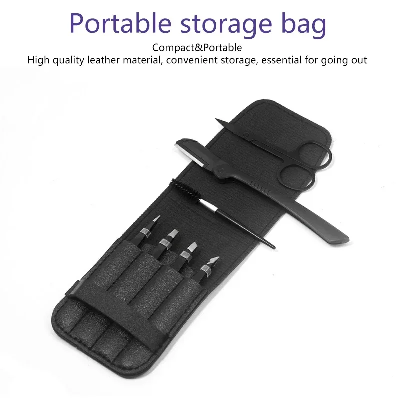 Punta de boca oblicua multiusos colorida, 6 unids/bolsa, alicates para cejas, depilación facial, depilación, pinzas para cejas, maquillaje