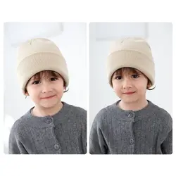 Gorro de invierno con punto suave para niños y niñas