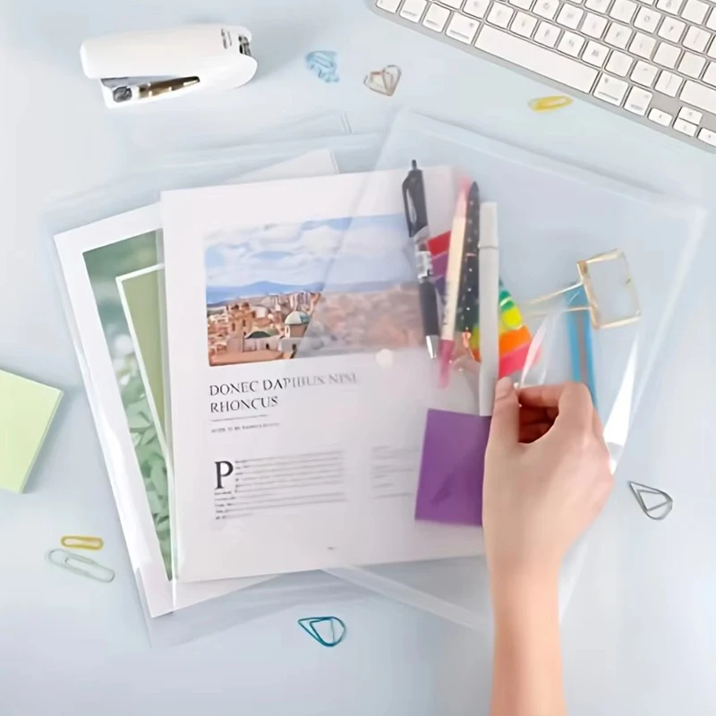 ZYF Carpetas transparentes A4 – Bolsas de documentos impermeables - imagen 3