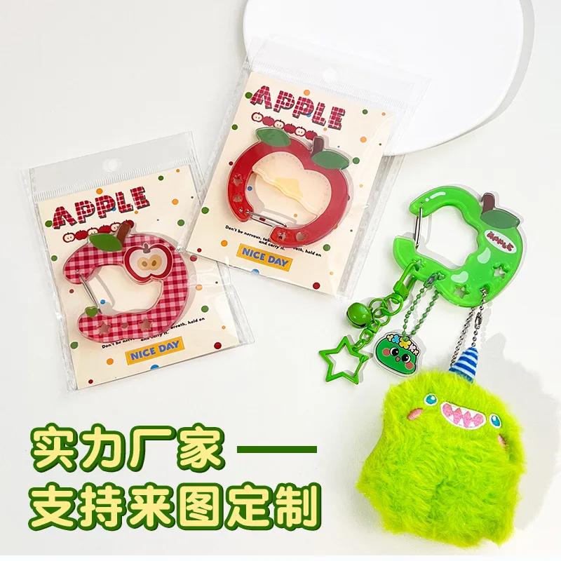 LLavero de acrílico de dibujos animados, llavero de fruta Kawaii, mosquetón creativo para bolso, gancho colgante, accesorios para colgar llaves - imagen 3