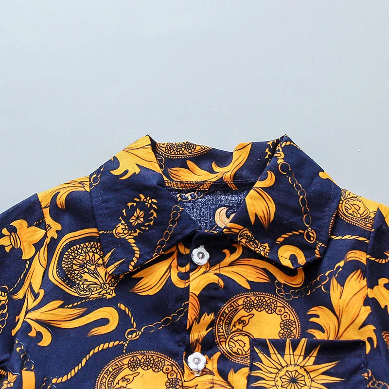 Nuevo conjunto de ropa de verano para bebés, traje de manga corta para niños, camisa, pantalones cortos, 2 unids/set, conjunto de ropa para niños, costo informal de algodón para niños pequeños - imagen 5