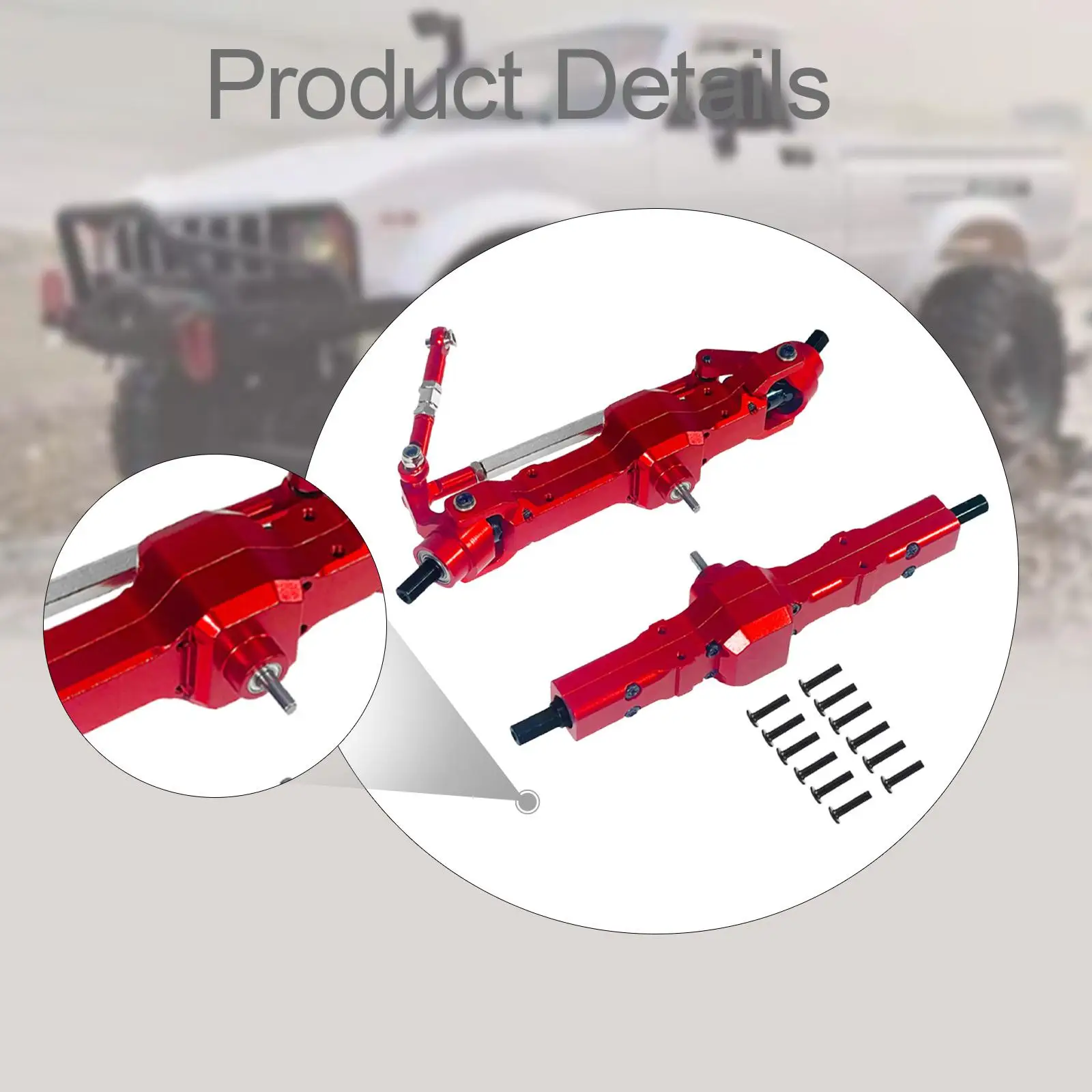 1:16 RC Car Front and Rear Axle Set DIY Modified Professional High Performance Metal Spare Parts for WPL B14 C14 B16 RC Vehicles