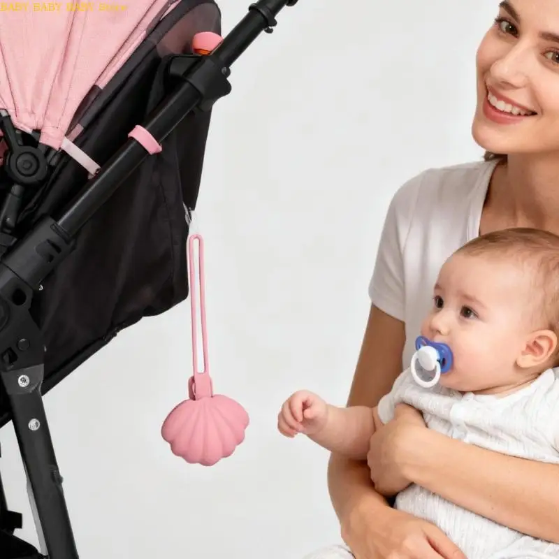 Q81A, funda para chupete silicona calidad alimentaria, forma concha, caja contenedora juguete para dentición del - imagen 2