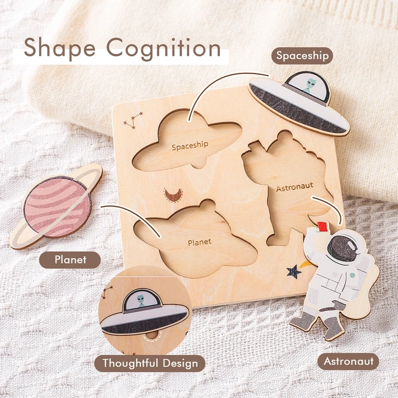 Juguete Montessori de madera para niños, juguete educativo de aprendizaje temprano, ballena de dibujos animados Tangram, rompecabezas 3D, 1 unidad - imagen 4