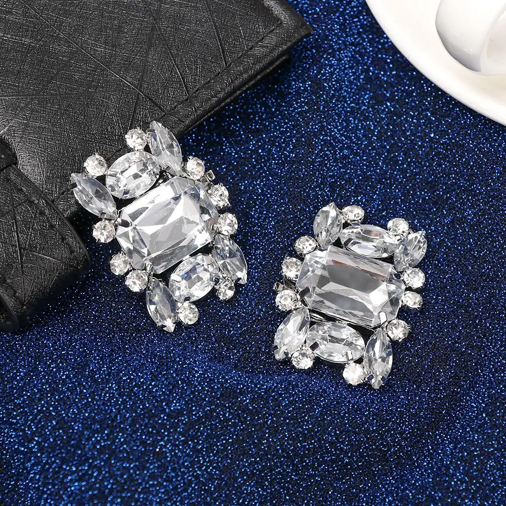 Clip de zapato de boda de novia con diamantes de imitación, Clips decorativos brillantes, hebilla con dije, decoraciones para zapatos - imagen 2