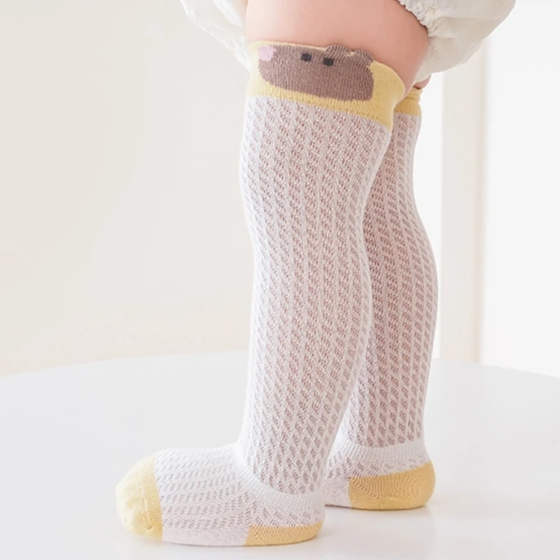 QX2D 5 pares Baby no deslizan calcetines transpirables calcetines elásticos para niñas para niñas - imagen 4