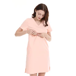 Vestido de embarazo y lactancia con abertura para amamantar talla