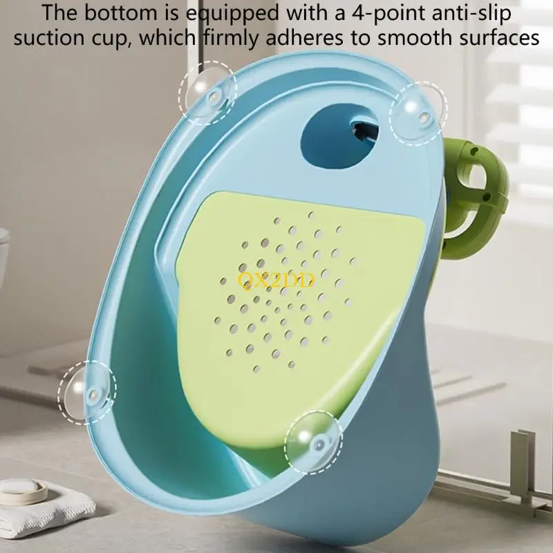 Asiento baño bebé QX2D Diseño cómodo Taburete ducha Silla baño para niños pequeños - imagen 4