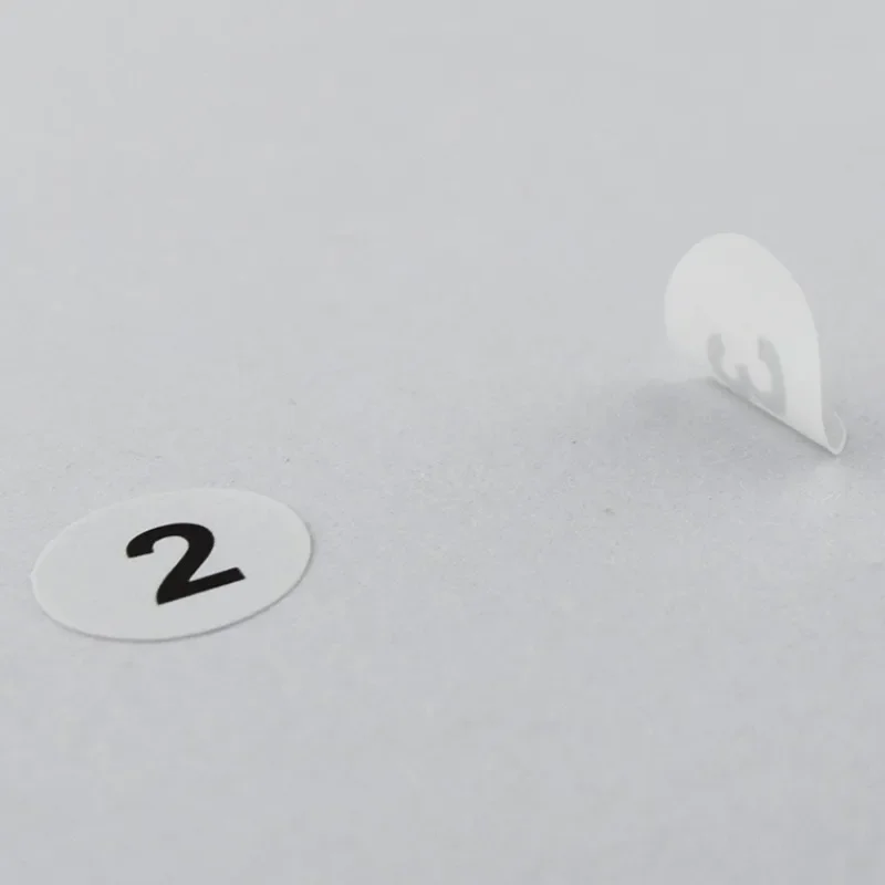 12 hojas de números redondos blancos 0-9, pegatinas autoadhesivas para álbum de recortes, etiquetas circulares redondas - imagen 5