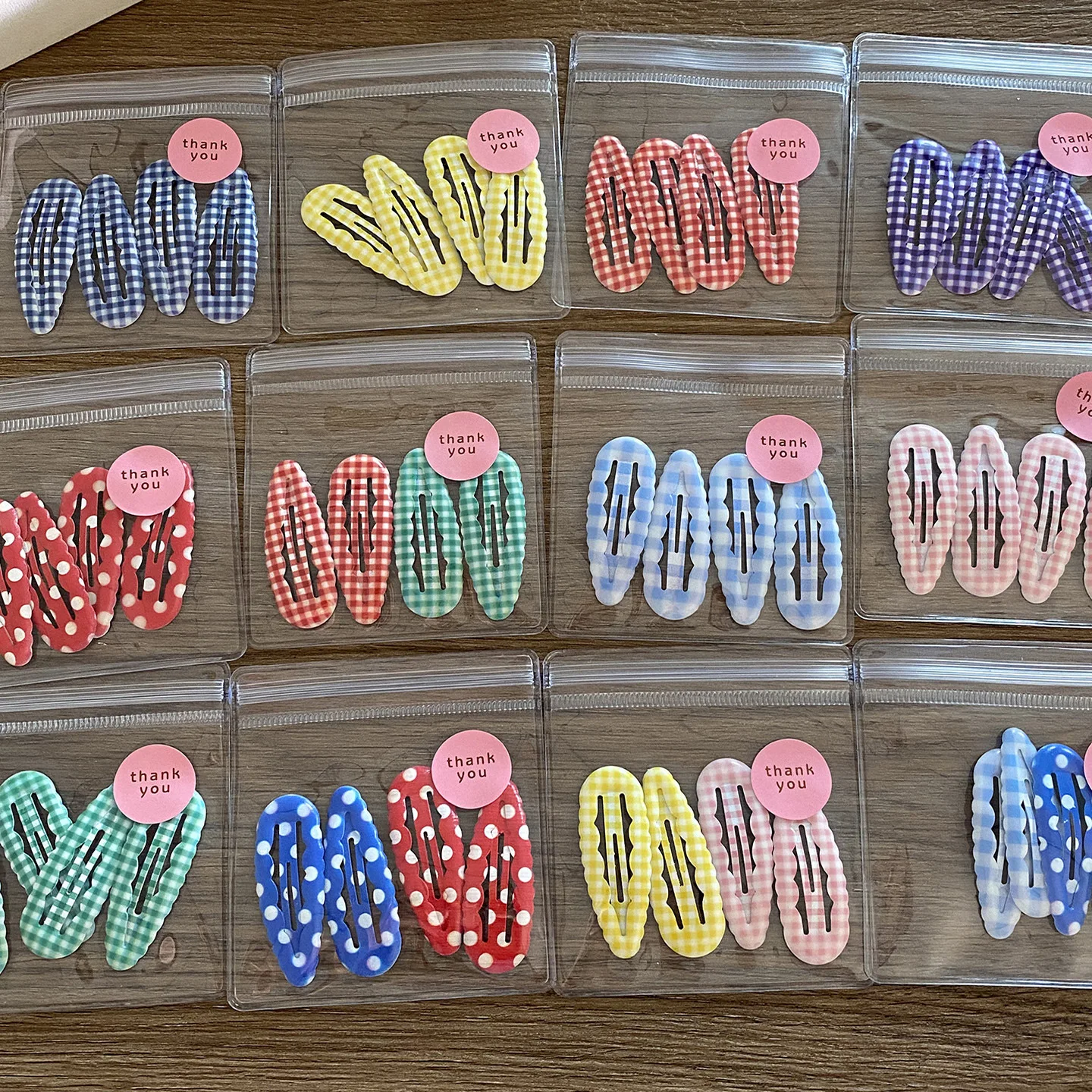 Coreano lindo estudiante chica rota flequillo de pelo Clip BB Clip conjunto de moda lunares a cuadros sombreros niñas niños accesorios para el cabello