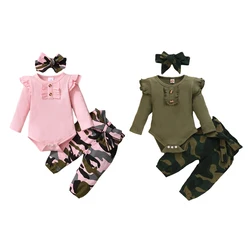 Conjunto punto camuflaje manga larga recién nacido – Bebé invierno