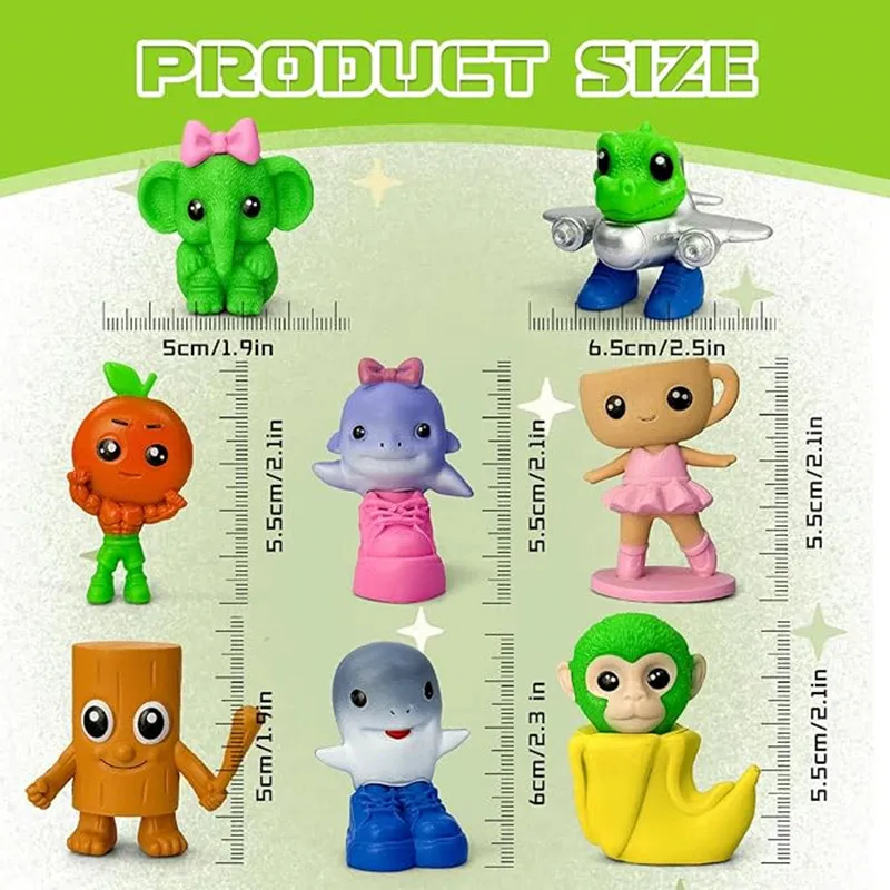 Figura de cerrojo italiano, juguete para decoración del hogar, Tralalero Tralala, adorno de escritorio, divertido modelo de animales Tung Tung Tung Sahur AI, 8 Uds. - imagen 2