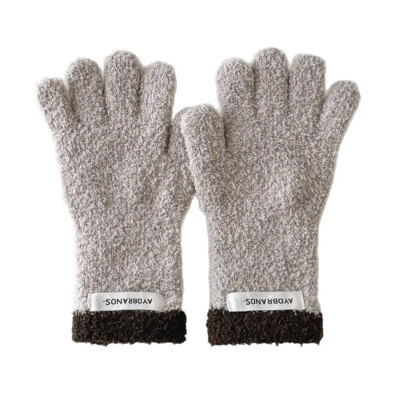 Guantes de invierno para niños y niñas, guantes informales con franjas de diferente color, diseño de 5 dedos, protección térmica contra el clima frío para niños pequeños - imagen 5
