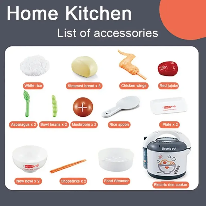 Juego de cocina infantil con olla arrocera y sonido simulado - imagen 5