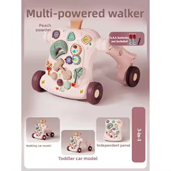Andador infantil multifuncional – Plegable con música y luces LED