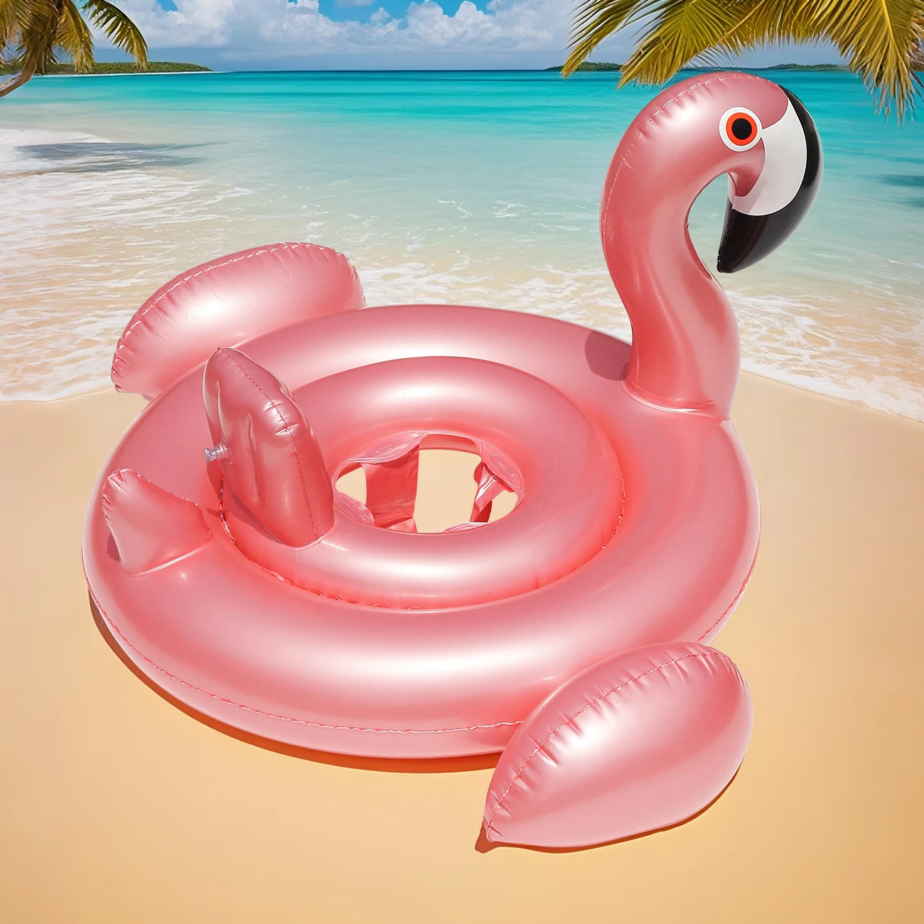 Anillo flotador infantil en cruz para piscina y playa - imagen 4