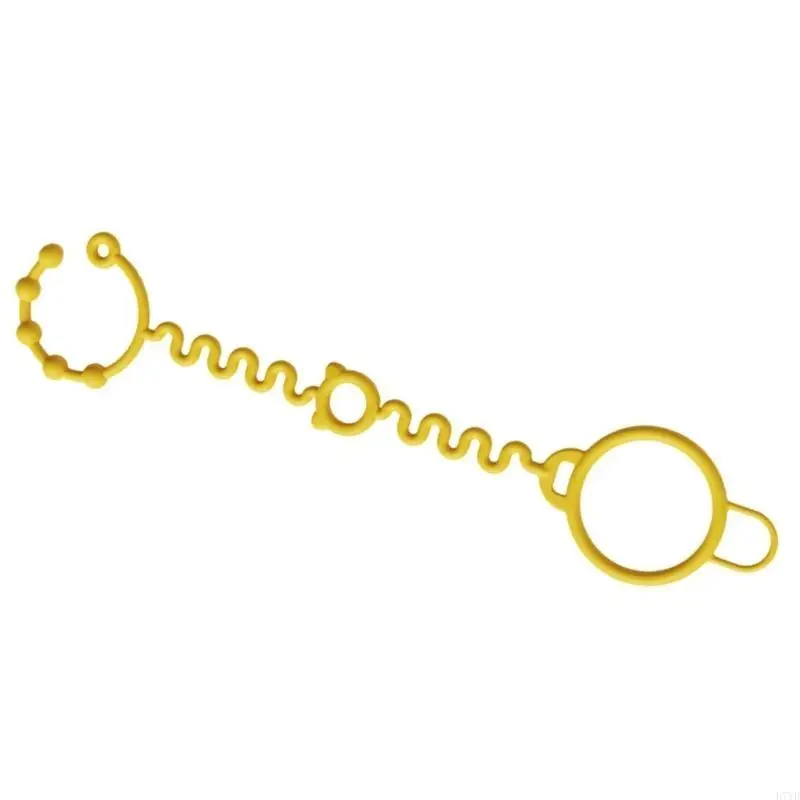 D7YD Correa silicona fácil usar Portavasos a prueba caídas Portavasos ajustable para asegurar biberones y tazas en