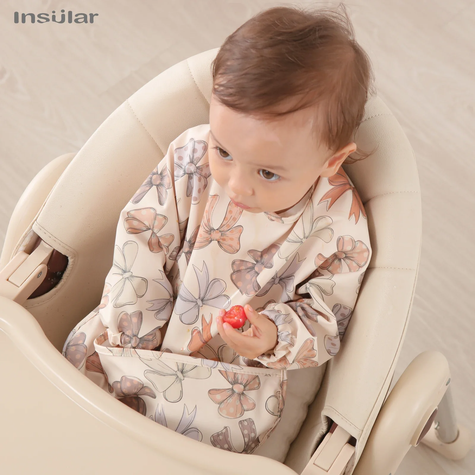 Babero impermeable PU sin mangas anti manchas para bebé