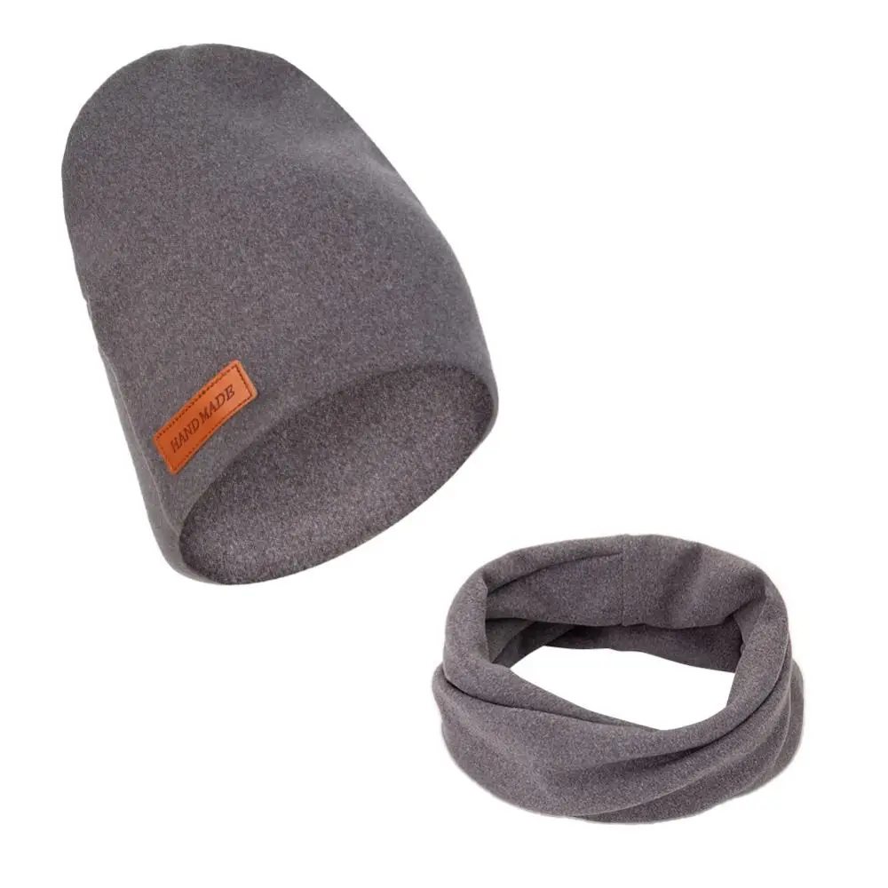 2 unids/lote de turbante de Cachemira sintética para exteriores, conjunto de bufanda y sombrero, gorros suaves de doble capa, gorros cálidos de cuero para recién nacidos, uso para recién nacidos - imagen 4