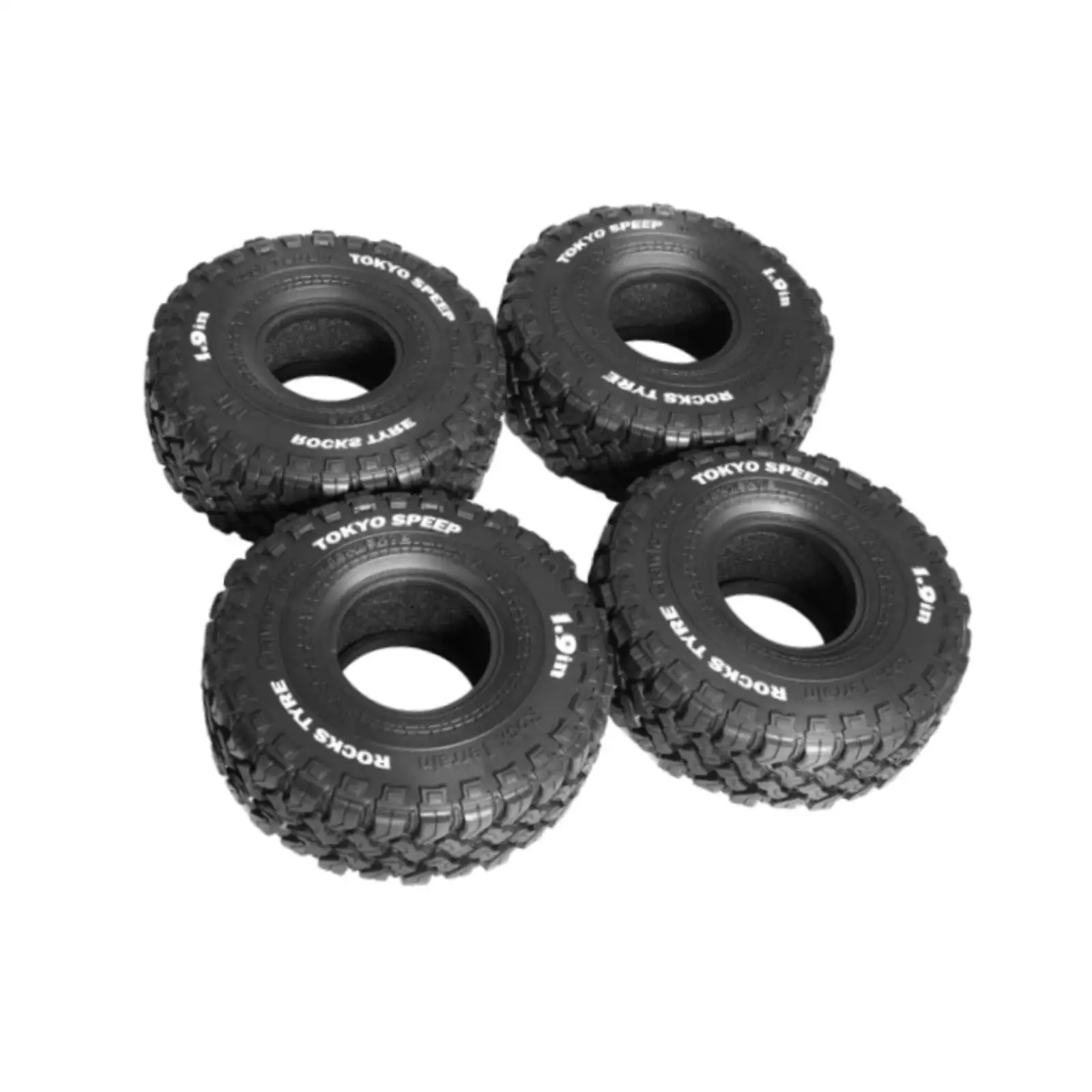 4Pcs RC Tires Rubber Tyre Set Universal Spare Parts Accs,Wheel Tires,Outer Diameter 11.6cm for 1:10 RC Crawler Car Toy Hobby
