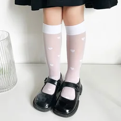 Calcetines de pantorrilla con lazo para niñas - Verano elásticos finos