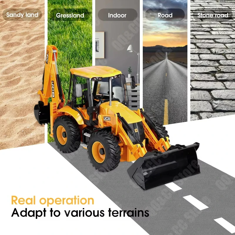 Excavadora JCB de control remoto con sonido y luz para niños - imagen 2
