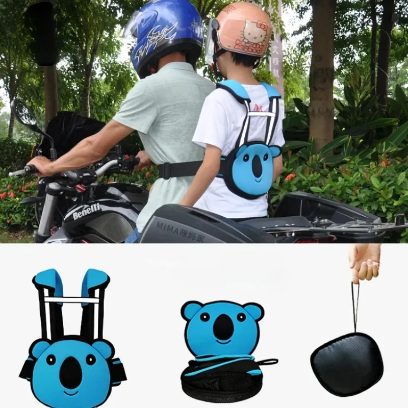 91 arnés de seguridad para niños para bicicletas eléctricas-Correa de seguridad para niños en motocicletas, cinturón protector de cintura, cinturón de equitación para niños - imagen 4