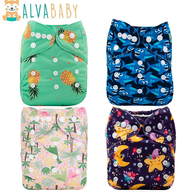 ALVABABY Pañal de bolsillo bebé tela inserto microfibra - imagen 5