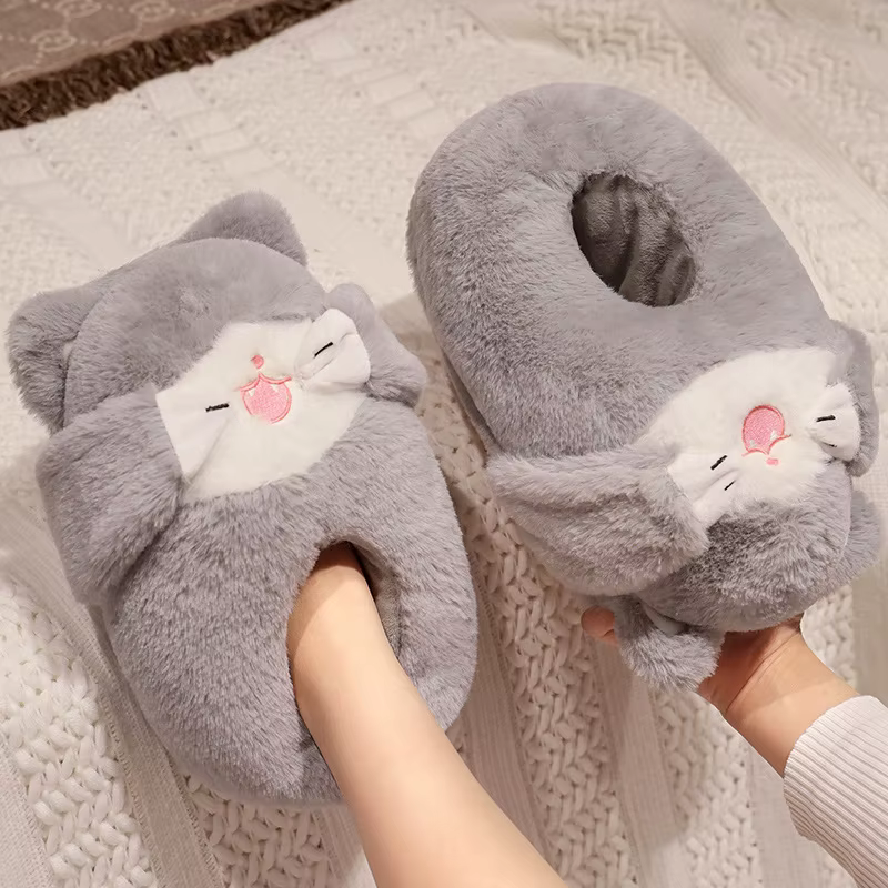 Pantuflas infantiles suaves con dibujos de animales - imagen 2