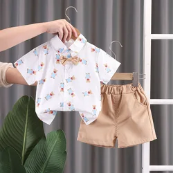 Conjunto veraniego para bebé: camiseta con dibujos y pantalones cortos