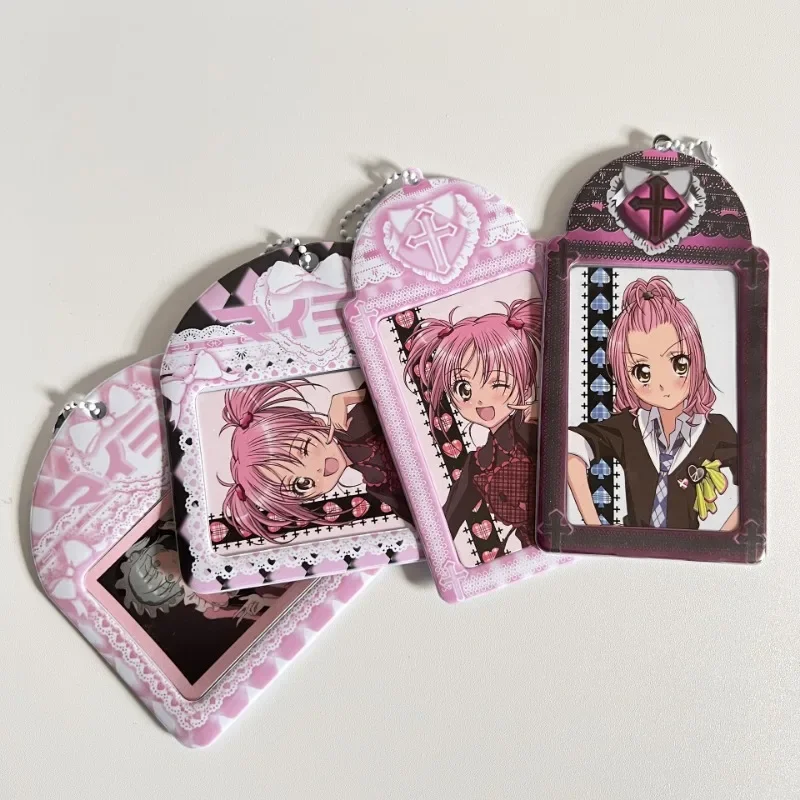 Lindo dulce encaje fresco coreano foto tarjetero ídolo foto fundas protectoras de exhibición Kawaii papelería estudiante colgante regalo - imagen 2