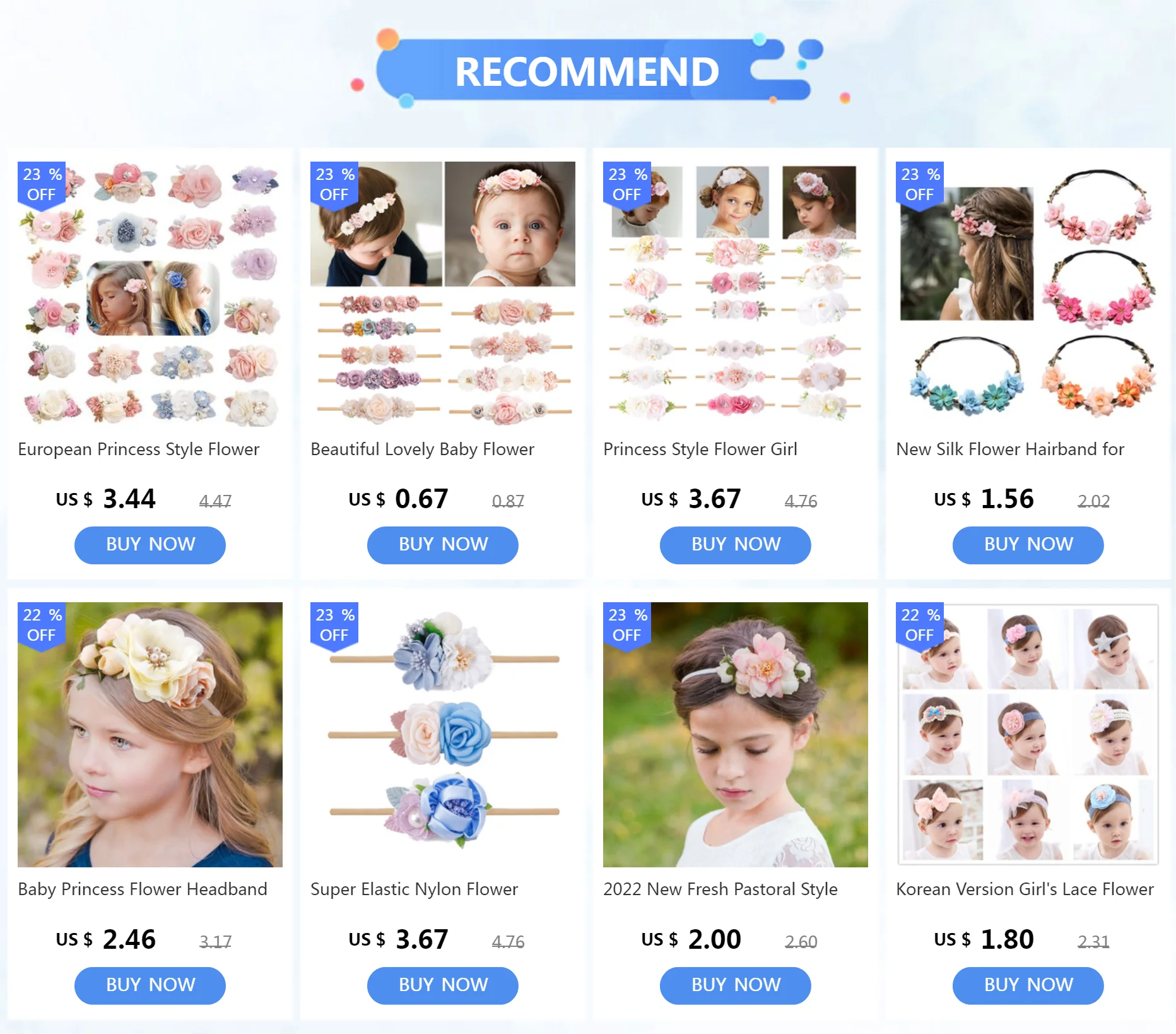 Diademas de flores roses con lazo detallev