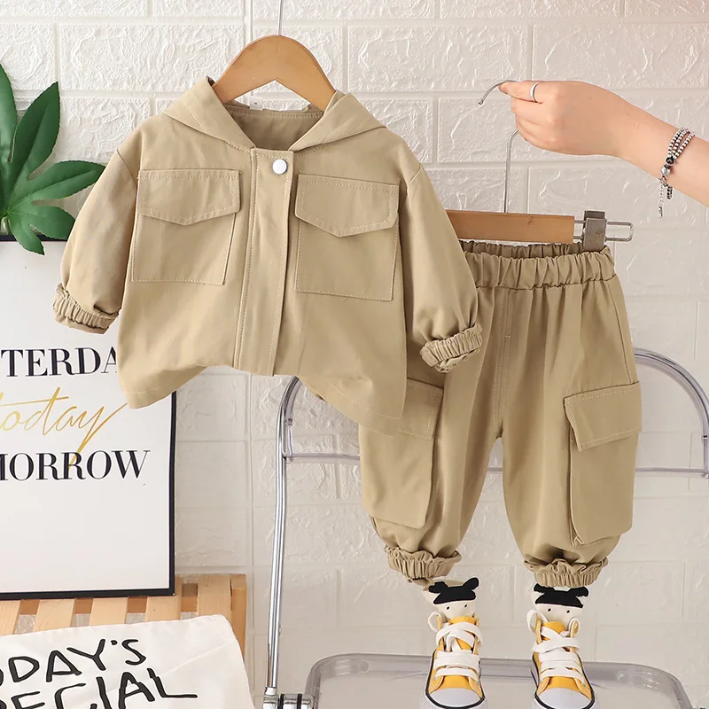 Conjunto de bebé otoño-invierno, sudadera con capucha y pantalón - imagen 2