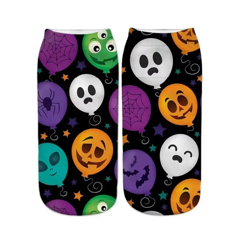 Calcetines tobilleros Halloween con estampado 3D de calabaza - imagen 4
