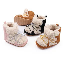 Botas de nieve invierno bebés felpa – Suela goma primeros pasos