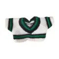 V neck green white