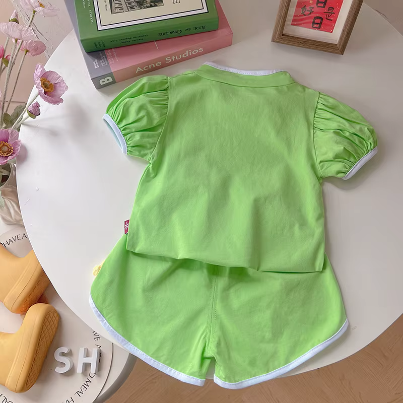 Conjunto verano niña – Camiseta y shorts de algodón - imagen 2