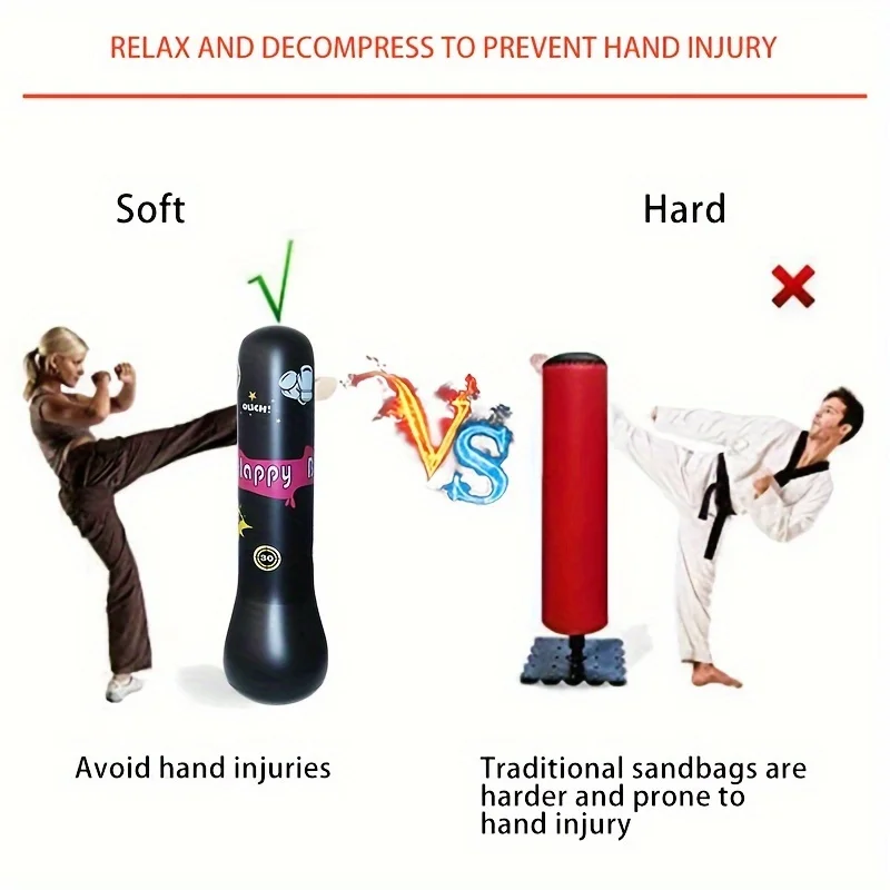 Bopper saco de boxeo inflable para niños con guantes opcionales - imagen 4