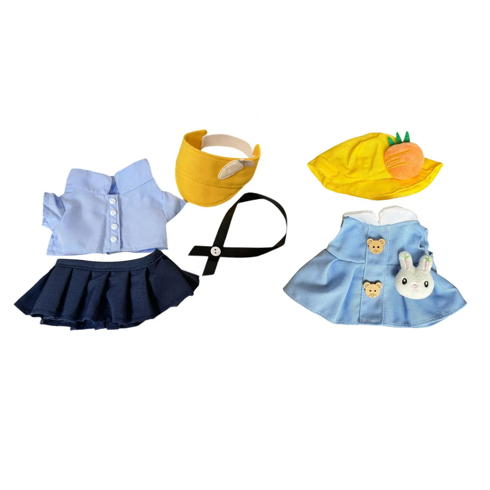 15cm Duck Plush Doll Clothes Pretend Play Comfortable DIY Duck Stuffed Animals Clothes Doll Outifit Duck Clothes Ducks Dress up