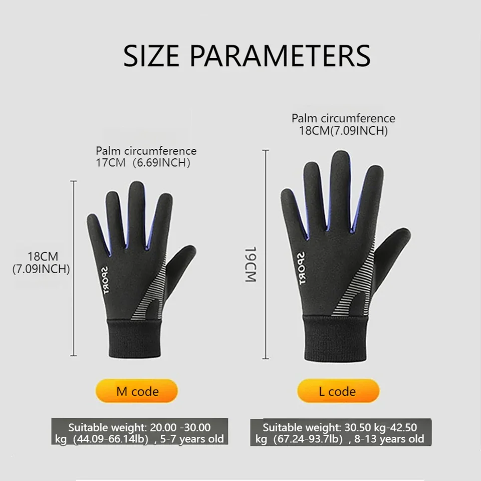 Guantes térmicos deportivos antideslizantes impermeables para niños - imagen 2