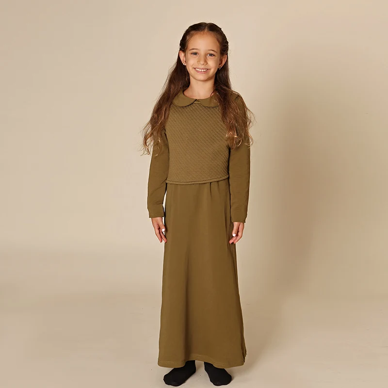 AA-recién llegados bata shabbos de invierno conjunto de ropa familiar para niños y niñas footie de bebé algodón spandex y capa sándwich cálida exterior - imagen 4
