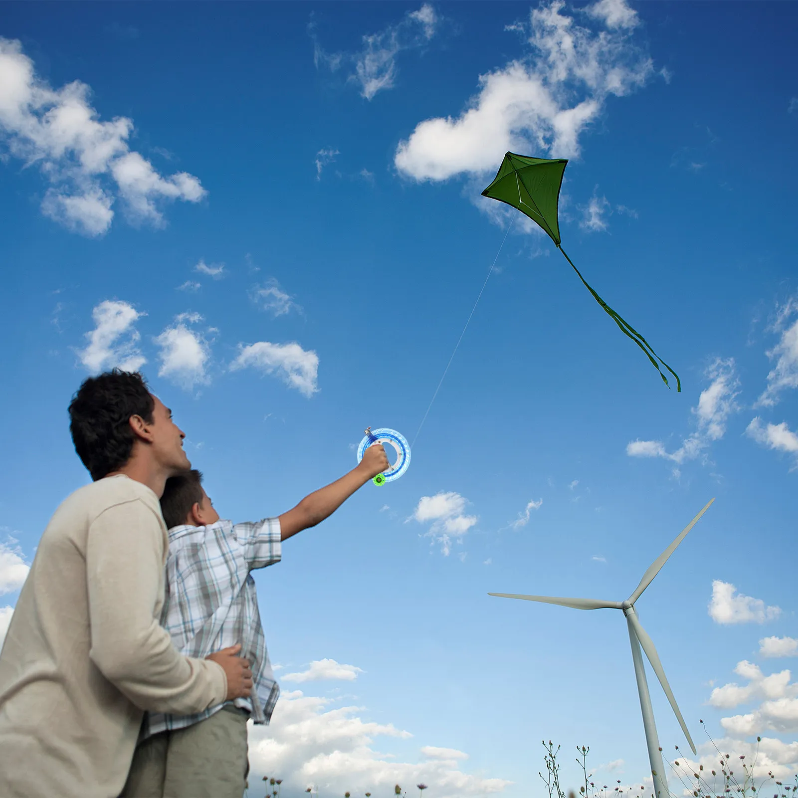 Carrete portátil de plástico para cometa – Accesorio ligero para enrollar - imagen 4