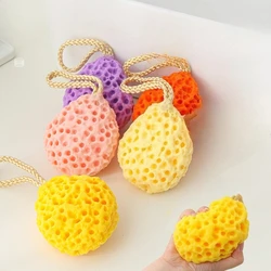 Bola de ducha exfoliante suave para bebé, malla nailon