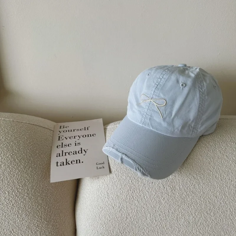 Bonita gorra de béisbol con lazo de Jacquard para niños y niñas, Color gelatina, sombrilla a la moda, gorra de pico, gorra a la moda para primavera y verano - imagen 2