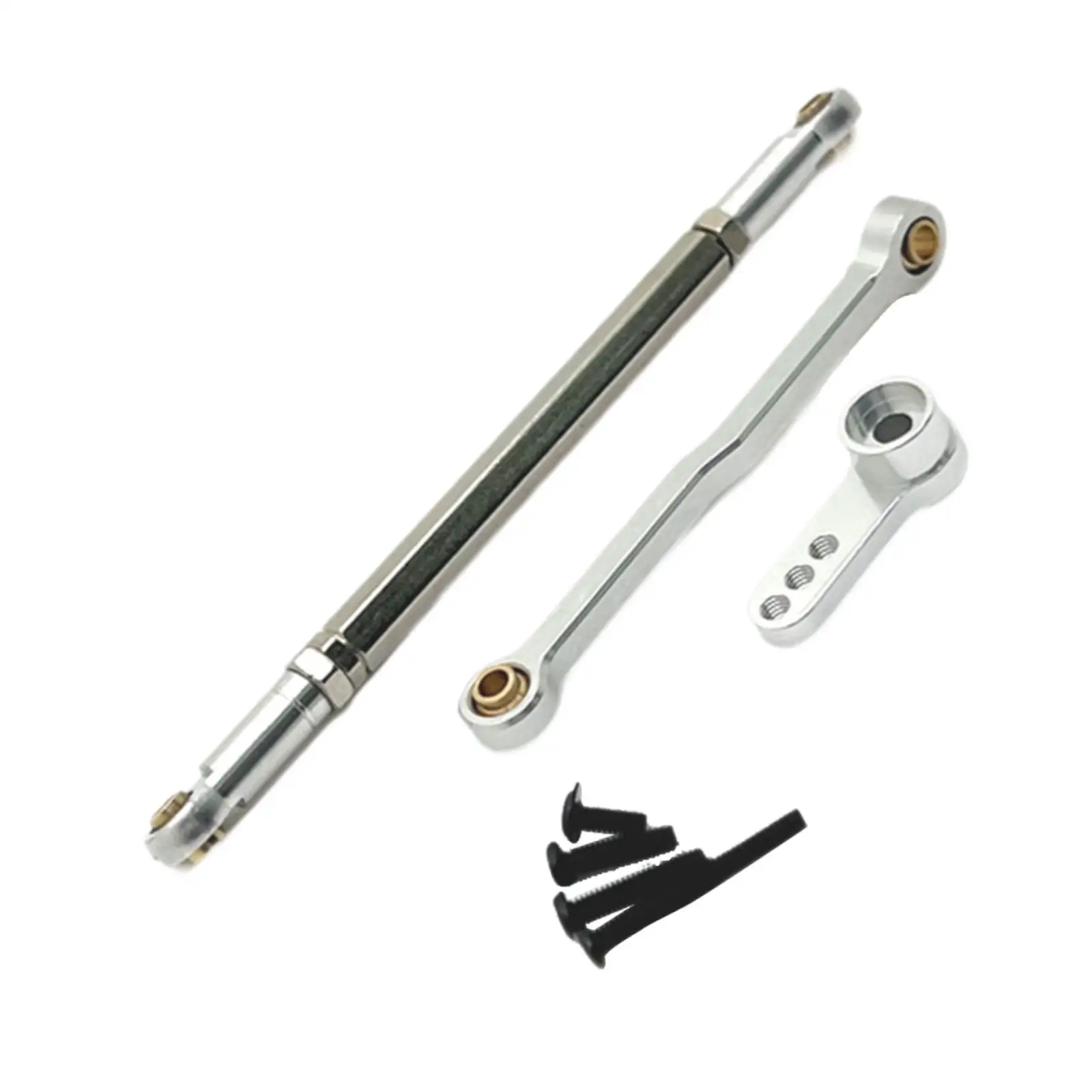 Servo Link Rod with Mounting Screws Metal Steering Rod for 1/12 MN82 MN168